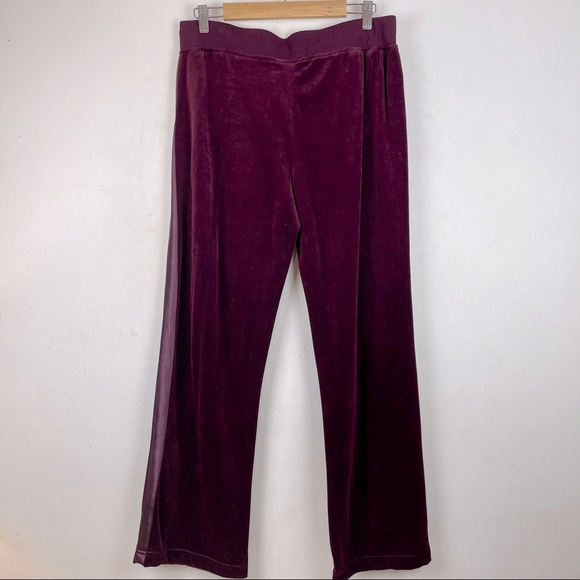 SBJ Active Maroon Velour Joggers Size L - Picture 2 of 7
